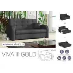 VIVA Gold III. előre nyíló kanapékronos 22 színben