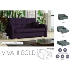 VIVA Gold III. előre nyíló kanapékronos 37 színben