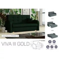 VIVA Gold III. előre nyíló kanapékronos 14 színben