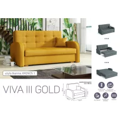 VIVA Gold III. előre nyíló kanapékronos 1 színben