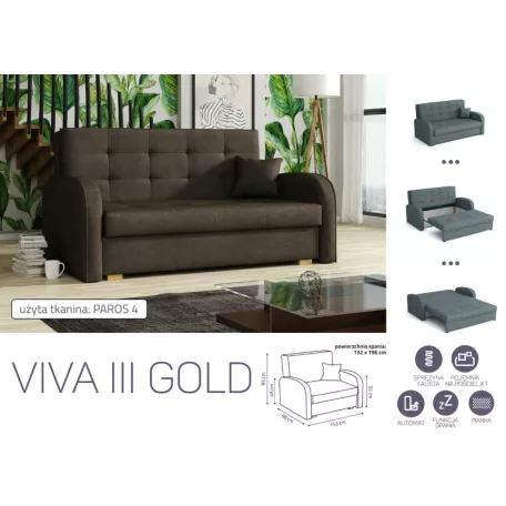 VIVA Gold III. előre nyíló kanapé Paros 4 színben
