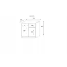 Aston 2d1s komód sonoma