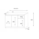 Aston 3d1s komód fehér