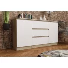 Shine sonoma/fehér komód