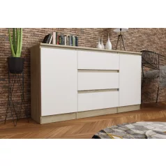 Shine sonoma/fehér komód