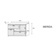 Merida fehér komód