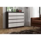 Ariel 2 wenge/fehér komód