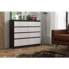 Ariel 2 wenge/fehér komód