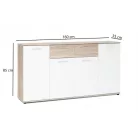 Jacky 3 artisan/fehér komód 160 cm