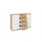 Jacky 2 artisan/fehér komód 120 cm