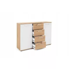 Jacky 2 artisan/fehér komód 120 cm