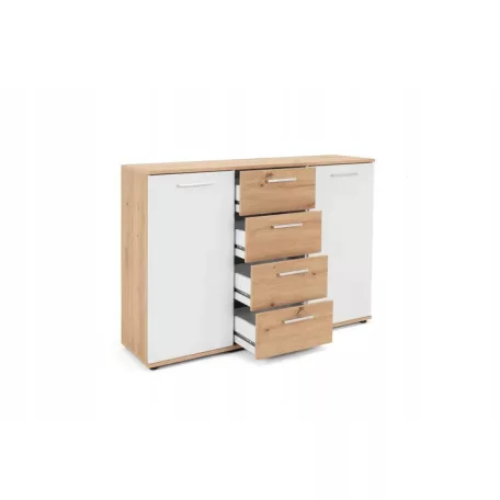 Jacky 2 artisan/fehér komód 120 cm