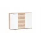 Jacky 2 sonoma/fehér komód 120 cm