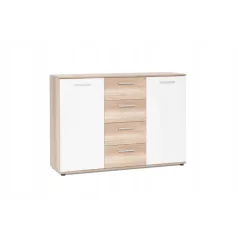 Jacky 2 sonoma/fehér komód 120 cm