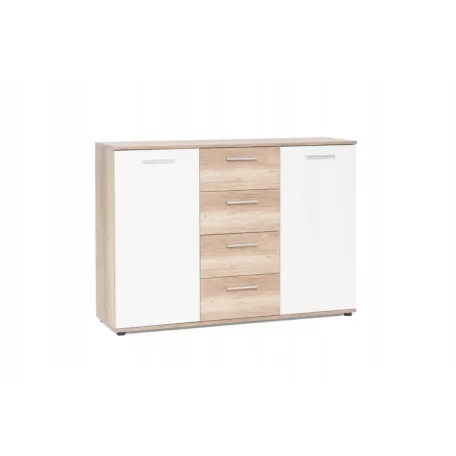 Jacky 2 sonoma/fehér komód 120 cm