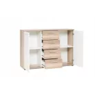 Jacky 2 sonoma/fehér komód 120 cm