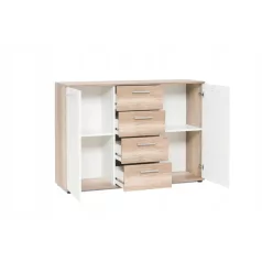 Jacky 2 sonoma/fehér komód 120 cm