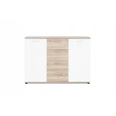 Jacky 2 country szürke/fehér komód 120 cm