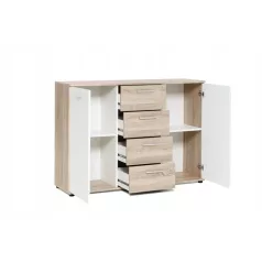 Jacky 2 country szürke/fehér komód 120 cm