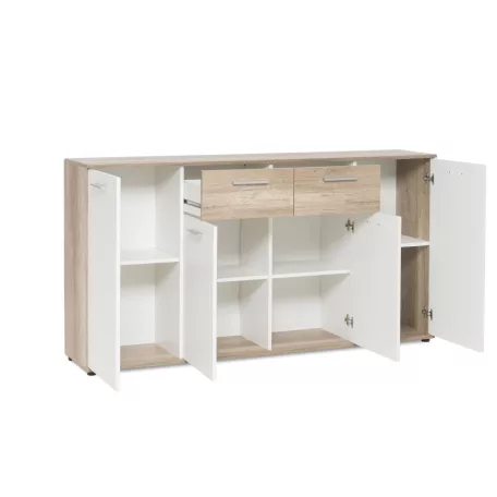 Jacky 3 country szürke/fehér komód 160 cm