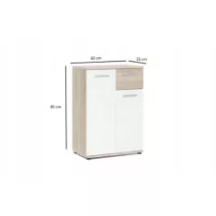 Jacky 1 sonoma/fehér komód 60 cm