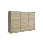 Palma LUX M 3 ajtós, 2 fiókos komód, sonoma tölgy