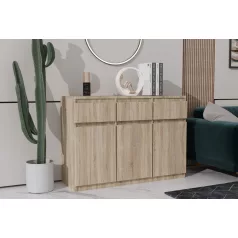 Palma LUX M 3 ajtós, 3 fiókos komód sonoma színben