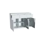 Palma LUX M 3 ajtós, 3 fiókos komód fehér színben