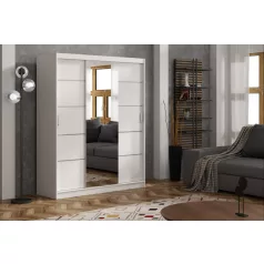   Palma LUX 180 cm tolóajtós gardróbszekrény, fehér színben