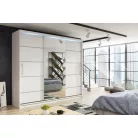 Palma LUX 180 cm tolóajtós gardróbszekrény, fehér színben