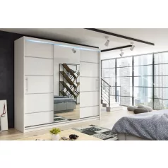   Palma LUX 180 cm tolóajtós gardróbszekrény, fehér színben