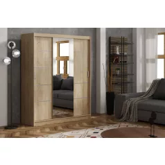   Palma LUX 180 cm tolóajtós gardróbszekrény, sonoma színben