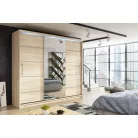 Palma LUX 180 cm tolóajtós gardróbszekrény, sonoma színben