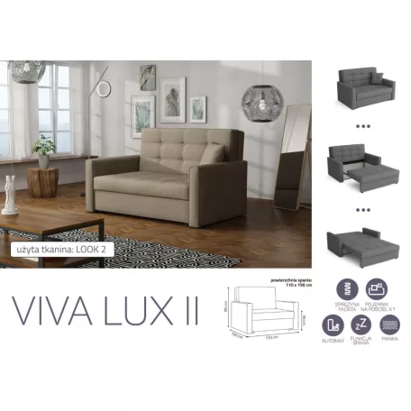 VIVA LUX II. előre nyíló fotelágy Look 2 színben