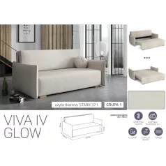 VIVA Glow IV. előre nyíló kanapé Stark 371 színben