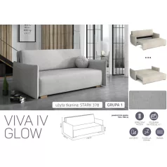 VIVA Glow IV. előre nyíló kanapé Stark 378 színben