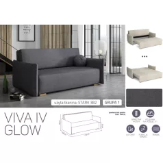 VIVA Glow IV. előre nyíló kanapé Stark 382 színben