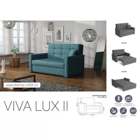 VIVA LUX II. előre nyíló fotelágy Look 22 színben