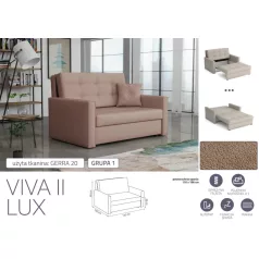 VIVA LUX II. előre nyíló fotelágy Geraa 20 színben