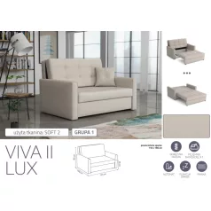VIVA LUX II. előre nyíló fotelágy Soft 2 színben