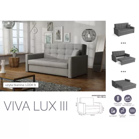 VIVA LUX III. előre nyíló fotelágy Look 9 színben