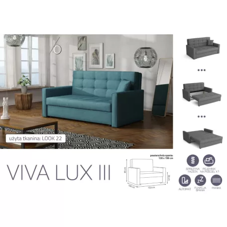 VIVA LUX III. előre nyíló fotelágy Look 22 színben