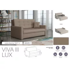 VIVA LUX III. előre nyíló fotelágy Soft 3 színben