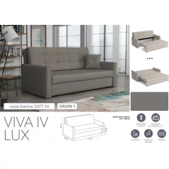 VIVA LUX IV. előre nyíló fotelágy Soft 20 színben