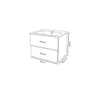 NOEL fürdőszoba szekrény + mosdóval 60 cm sonoma színben