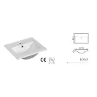 NOEL fürdőszoba szekrény + mosdóval 80 cm fehér színben