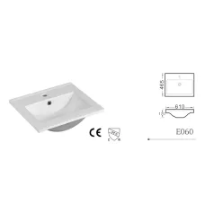   NOEL fürdőszoba szekrény + mosdóval 80 cm sonoma színben