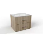 NOEL fürdőszoba szekrény + mosdóval 80 cm sonoma színben