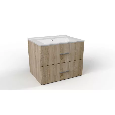 NOEL fürdőszoba szekrény + mosdóval 80 cm sonoma színben