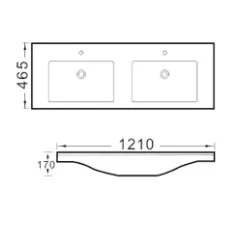   NOEL fürdőszoba szekrény + mosdóval 120 cm sonoma színben